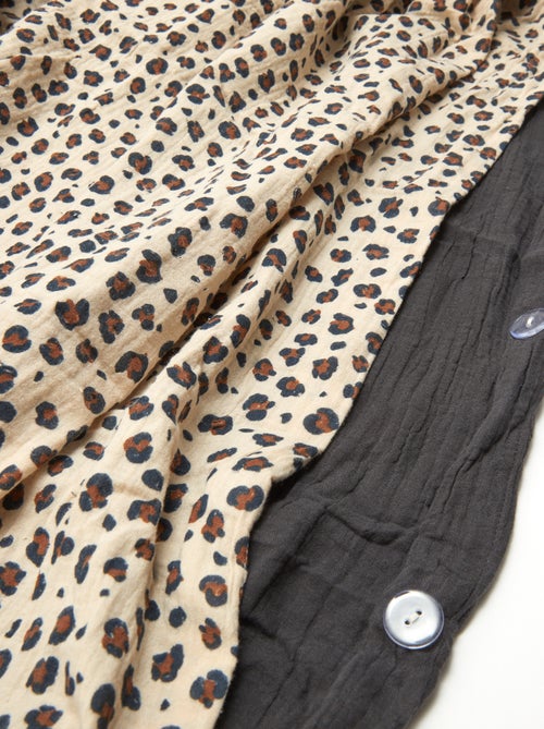 Dekbedovertrek 2-persoons (240 x 220cm) van katoengaas - Kiabi Home - Kiabi