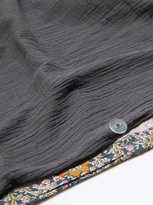 Dekbedovertrek 2-persoons (240 x 220cm) van katoengaas - Kiabi Home - Kiabi