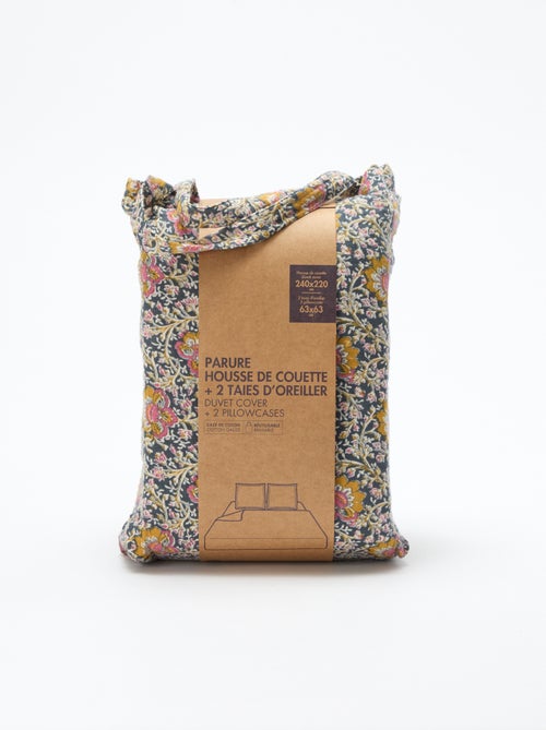 Dekbedovertrek 2-persoons (240 x 220cm) van katoengaas - Kiabi Home - Kiabi