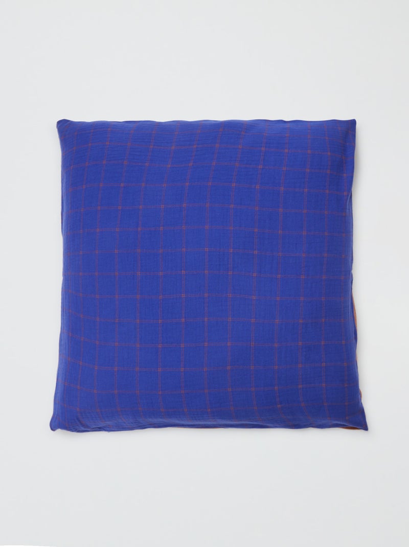 Dekbedovertrek 2-persoons (260x240cm) van katoengaas - Kiabi Home Blauw - Kiabi