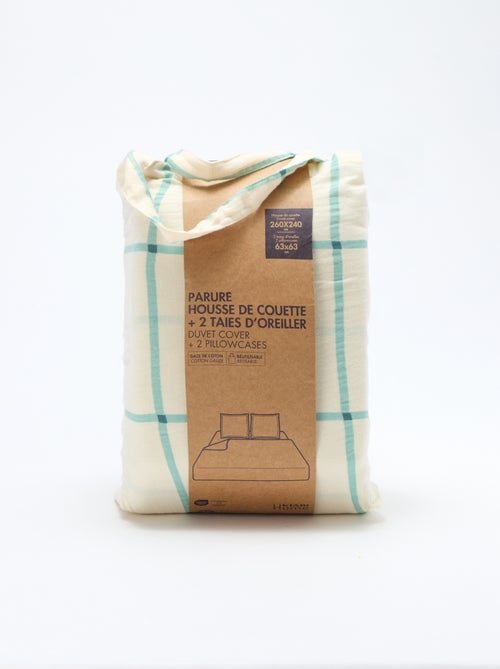 Dekbedovertrek 2-persoons (260x240cm) van katoengaas - Kiabi Home - Kiabi