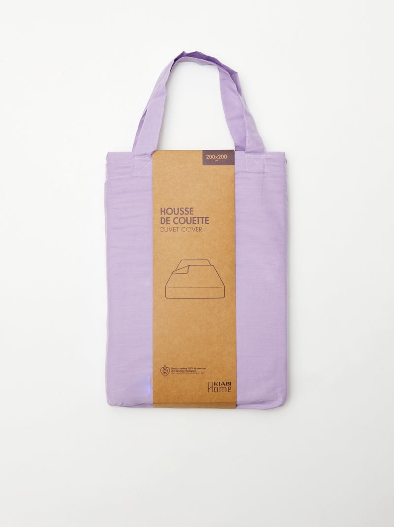 Dekbedovertrek (200 x 200 cm) - Kiabi Home PAARS - Kiabi