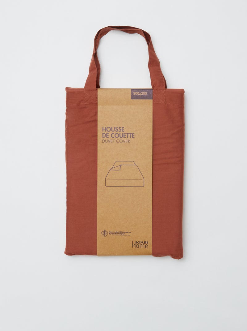 Dekbedovertrek (200 x 200cm) - Kiabi Home BRUIN - Kiabi