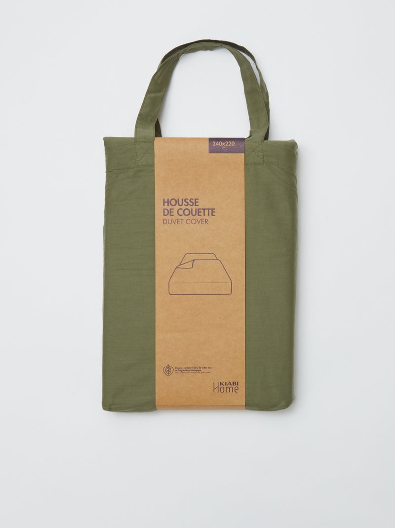 Dekbedovertrek (240 x 220 cm) - Kiabi Home groen - Kiabi