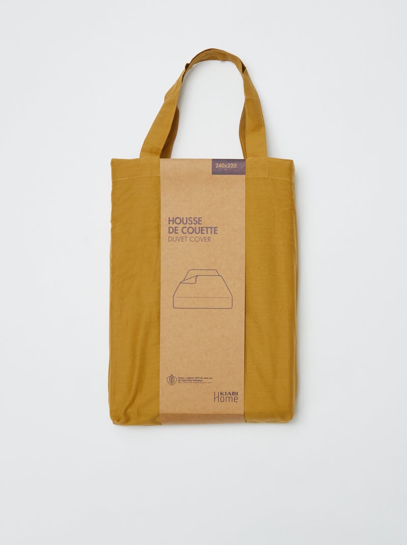 Dekbedovertrek (240 x 220 cm) - Kiabi Home Mosterdgeel - Kiabi