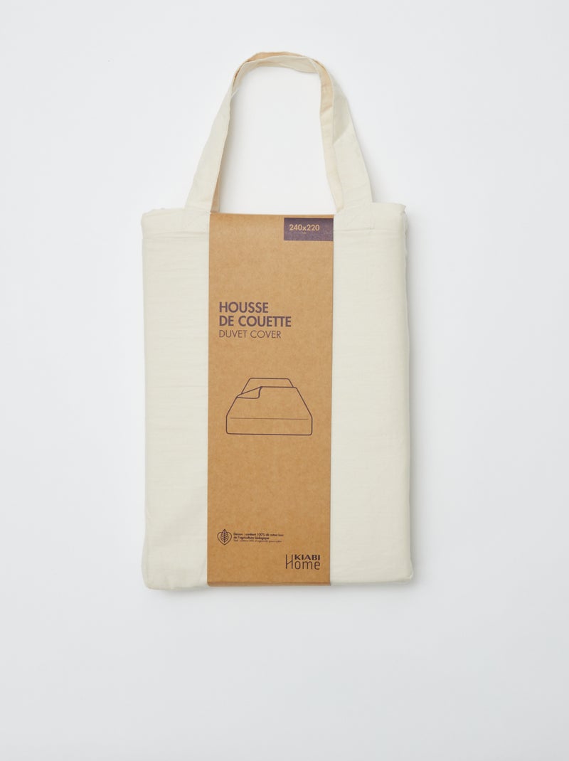 Dekbedovertrek (240 x 220 cm) - Kiabi Home WIT - Kiabi