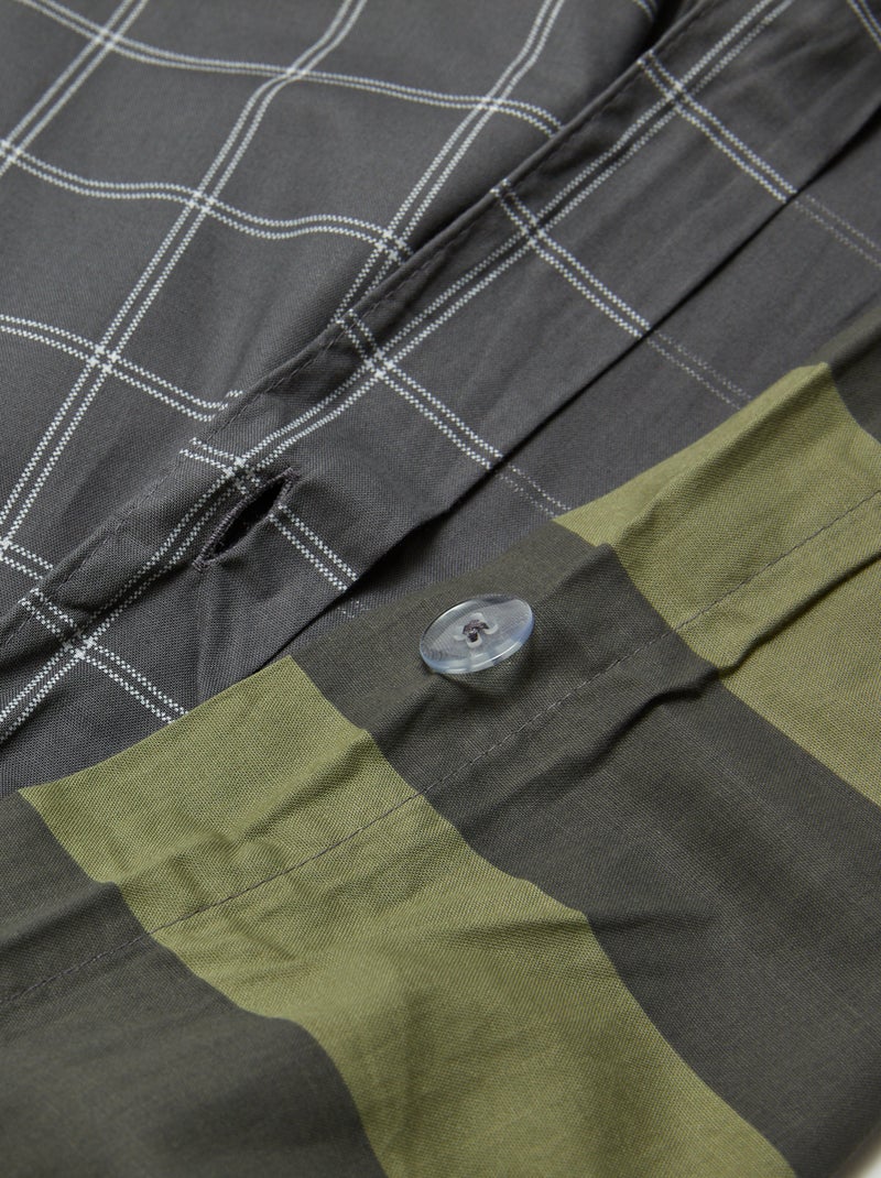 Dekbedovertrek (240x220 cm) + kussenslopen GRIJS - Kiabi