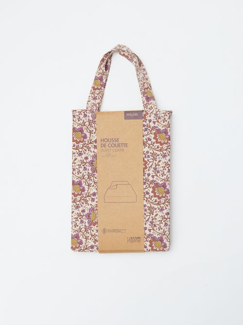 Dekbedovertrek (260 x 240cm) met ruitjes - Kiabi