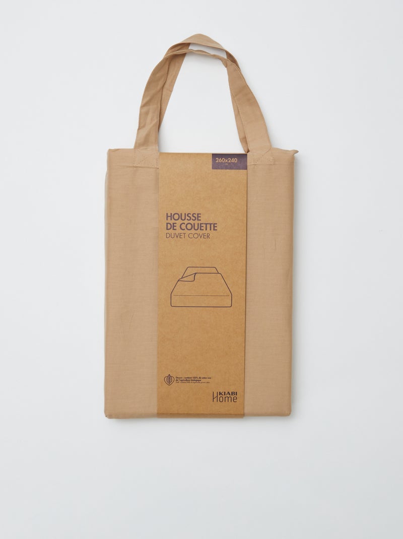 Dekbedovertrek (260x240 cm) - Kiabi Home BIEGE - Kiabi