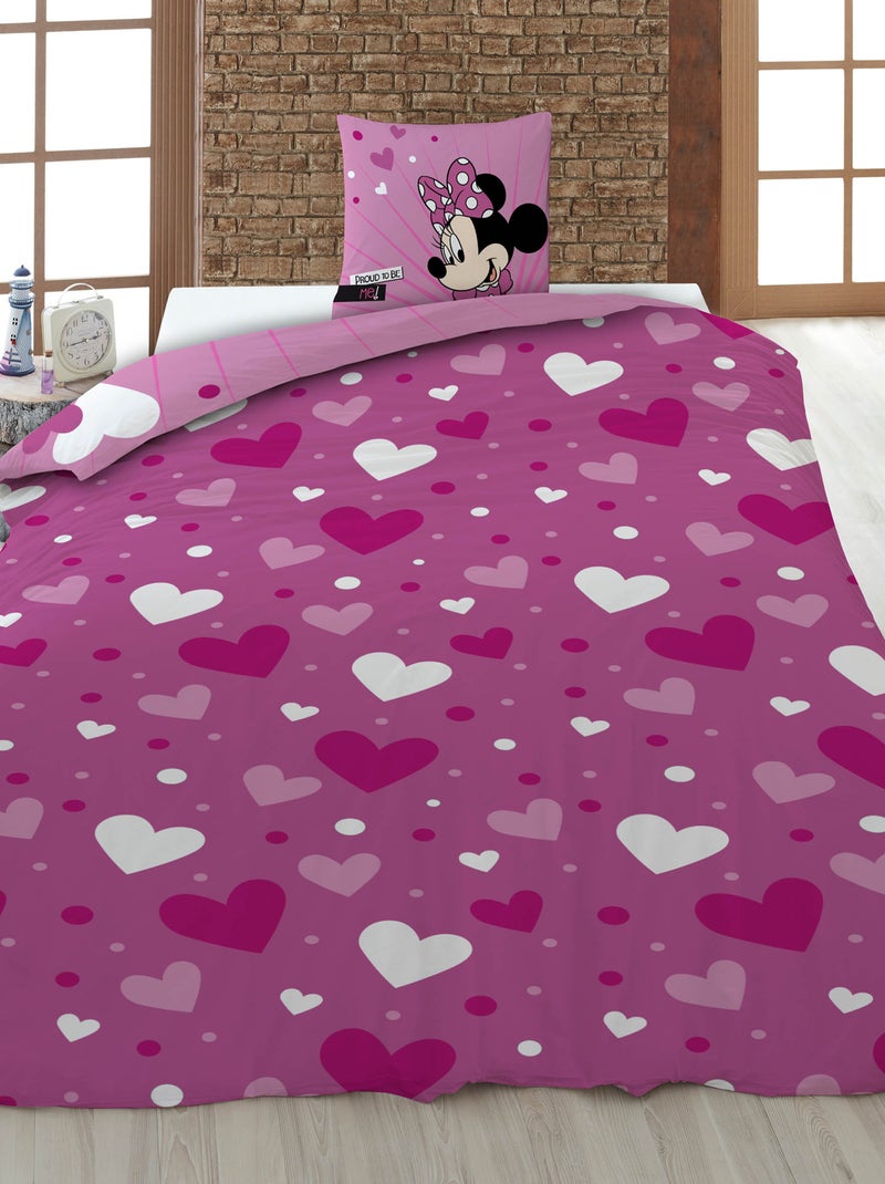 Dekbedovertrek 'Disney' 'Minnie' 140x220 cm Rose - Kiabi