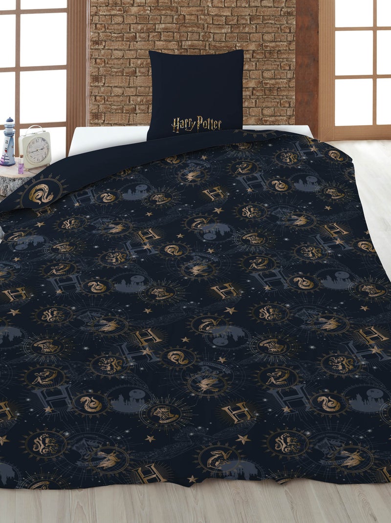 Dekbedovertrek 'Harry Potter' 140x200 cm met kussens Blauw - Kiabi