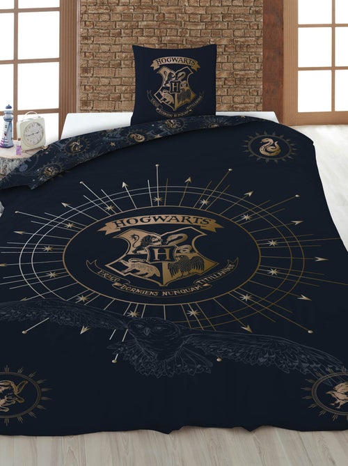 Dekbedovertrek 'Harry Potter' 140x200 cm met kussens - Kiabi Dekbedovertrek 'Harry Potter' 140x200 cm met kussens - Kiabi