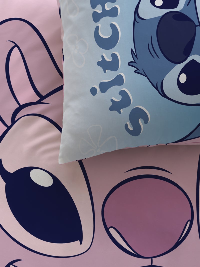 Dekbedovertrek met 'Stitch en Angel' print - 1-persoons Blauw - Kiabi