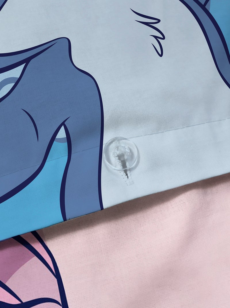 Dekbedovertrek met 'Stitch en Angel' print - 1-persoons Blauw - Kiabi