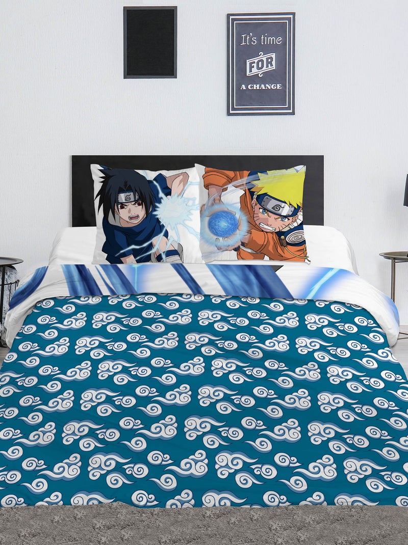 Dekbedovertrek 'Naruto' van katoen 240x220cm Blauw - Kiabi