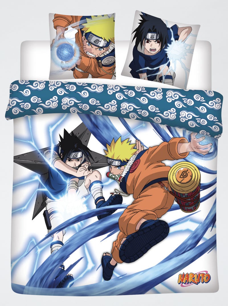 Dekbedovertrek 'Naruto' van katoen 240x220cm Blauw - Kiabi
