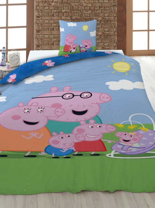 Dekbedovertrek 'Peppa Pig' met kussen 140x200cm - Kiabi