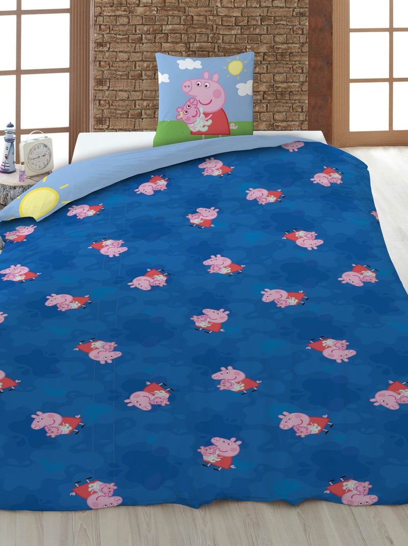 Dekbedovertrek 'Peppa Pig' met kussen 140x200cm Wit - Kiabi