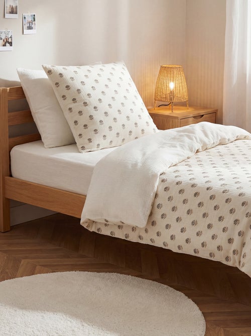 Dekbedovertrekset 1-persoons (140 x 200 cm) van dubbel katoenen gaas - Kiabi Home - Kiabi
