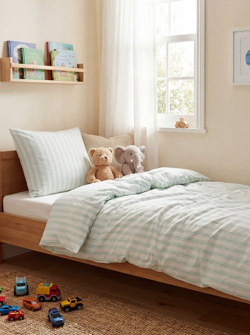 Dekbedovertrekset 1-persoons 140 x 200 cm van katoen met 57 draden - Kiabi Home - Kiabi Dekbedovertrekset 1-persoons 140 x 200 cm van katoen met 57 draden - Kiabi Home - Kiabi