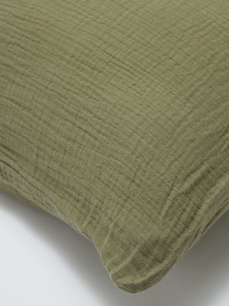 Dekbedovertrekset 1-persoons 140 x 200 cm van katoengaas - Kiabi Home groen - Kiabi