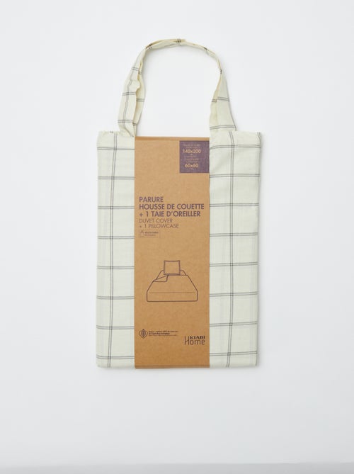 Dekbedovertrekset (140 x 200cm) + kussensloop - 2-delig - Kiabi