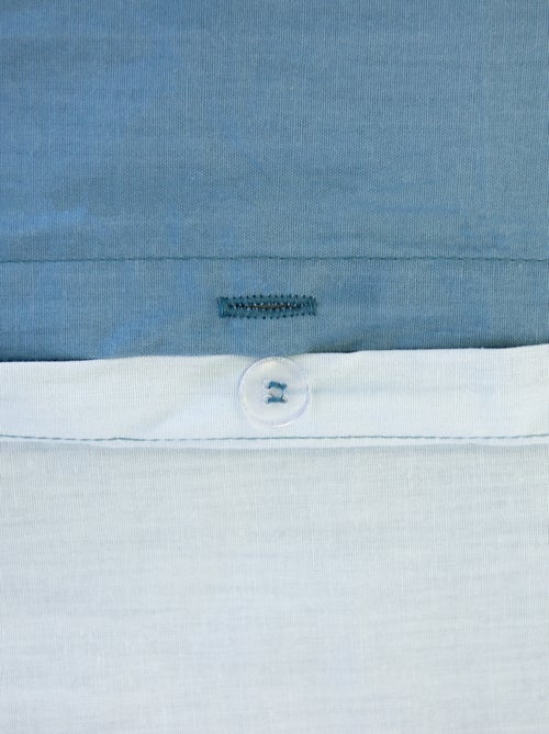 Dekbedovertrekset + 2 kussenslopen van effen katoen 240x220 - 260x240 - Kiabi