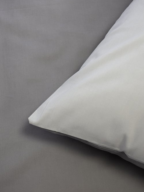 Dekbedovertrekset + 2 kussenslopen van effen katoen 240x220 - 260x240 - Kiabi