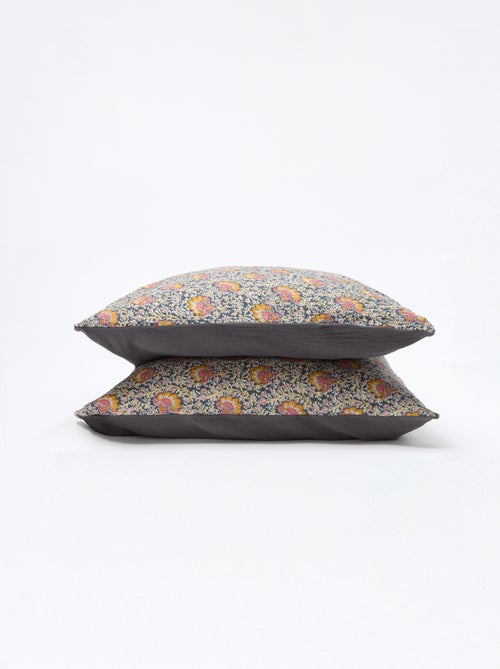 Dekbedovertrekset 2-persoons (240 x 220 cm) van katoengaas - Kiabi Home - Kiabi Dekbedovertrekset 2-persoons (240 x 220 cm) van katoengaas - Kiabi Home - Kiabi