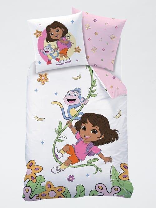 Dekbedovertrekset 'Dora' 2-delig 1-persoons dekbedovertrek + kussensloop - Kiabi