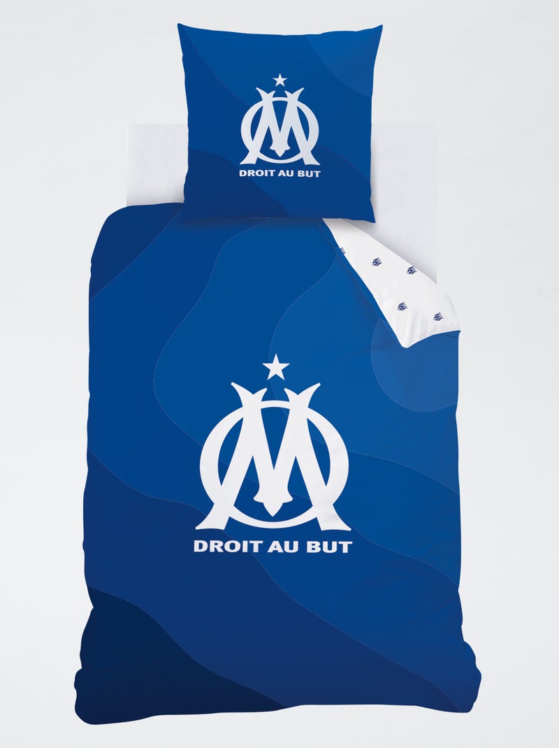 Dekbedovertrekset met print 'Olympique de Marseille' - 2 personen Blauw - Kiabi