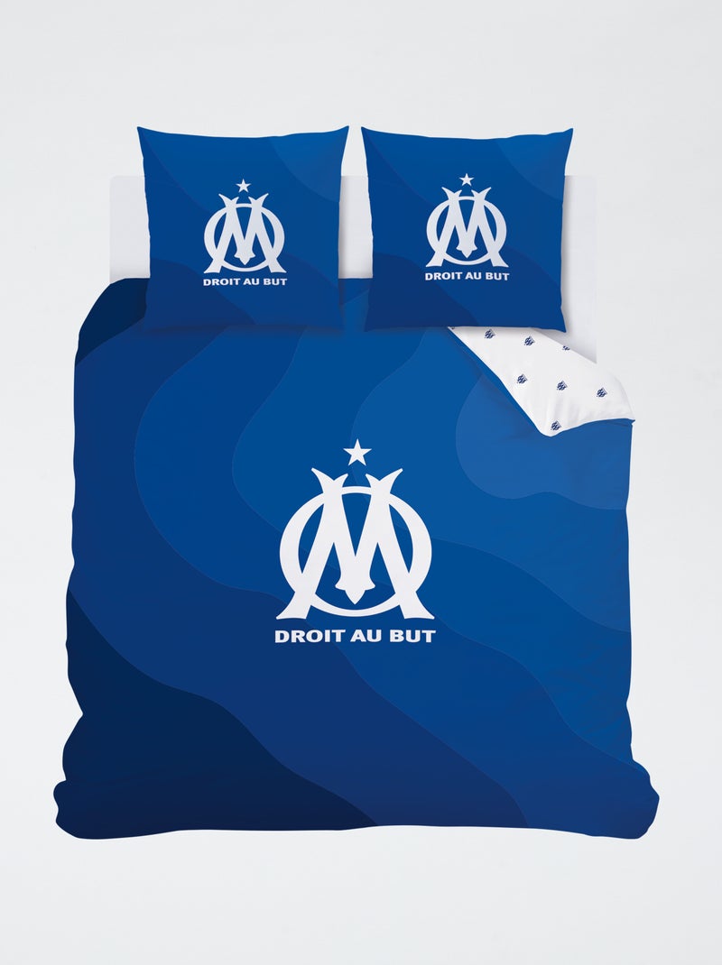Dekbedovertrekset met print 'Olympique de Marseille' - 2 personen Blauw - Kiabi