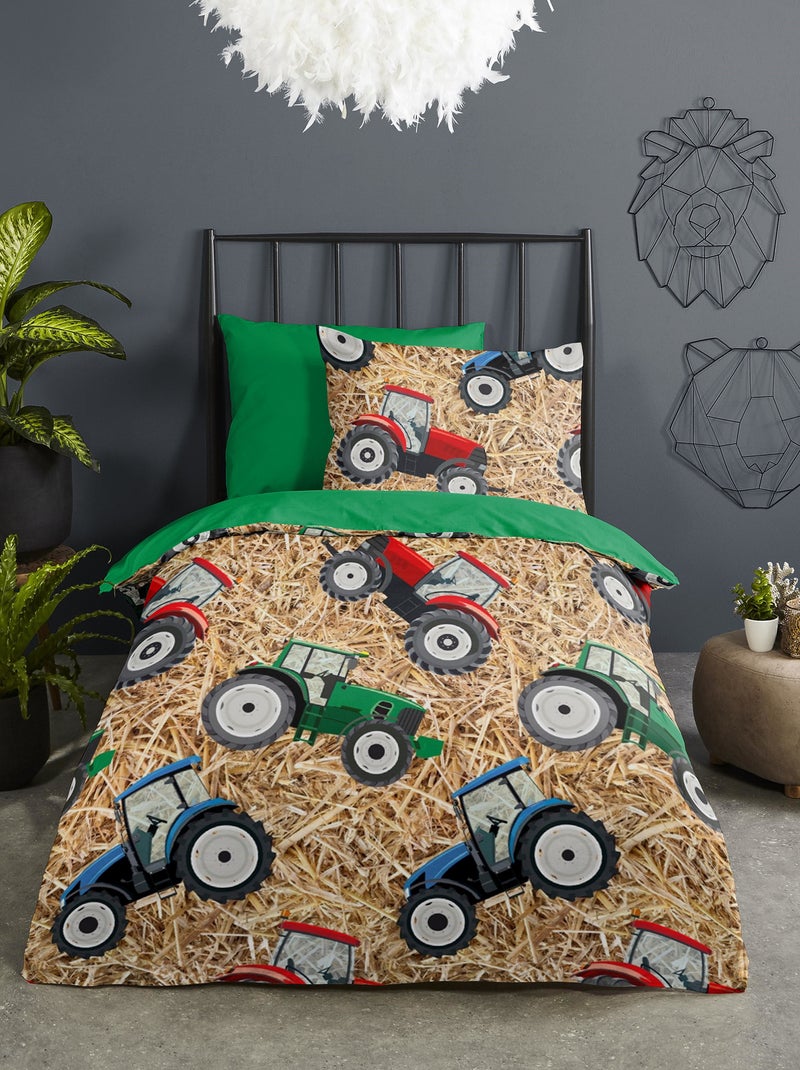 Dekbedset - 1-persoonsbed GROEN - Kiabi