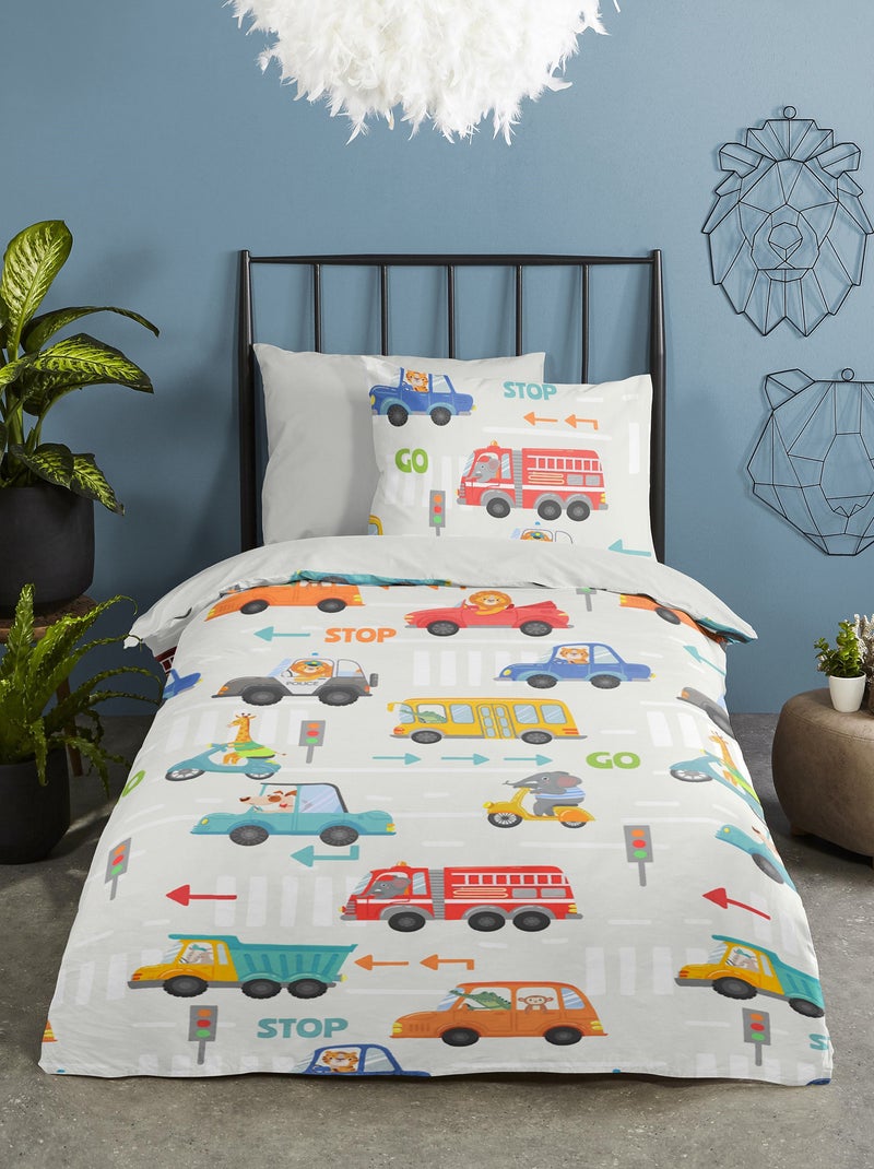 Dekbedset - 1-persoonsbed WIT - Kiabi