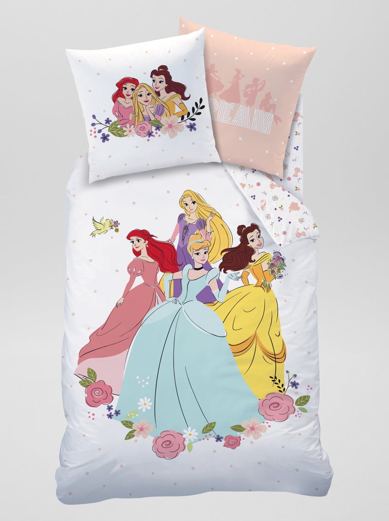 Dekbedset - 'Disney-prinsessen' - 1-persoonsbed BIEGE - Kiabi