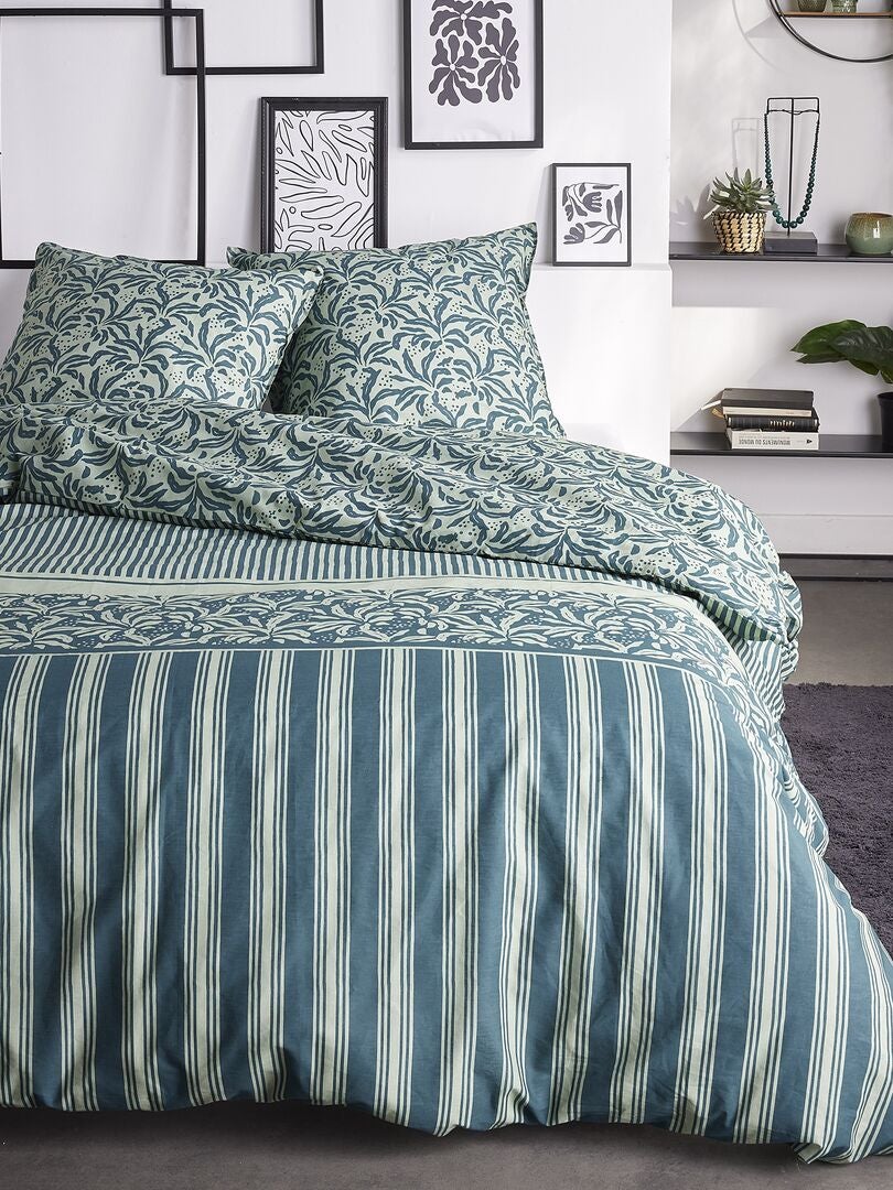 Dekbedset met print - Voor 2-persoonsbed - wit - Wonen - 32.00€ - Kiabi
