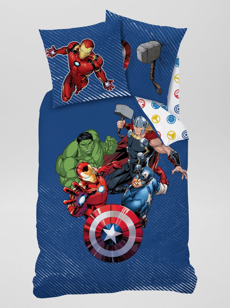 Dekbedset 'Avengers' - 1-persoonsbed BLAUW - Kiabi