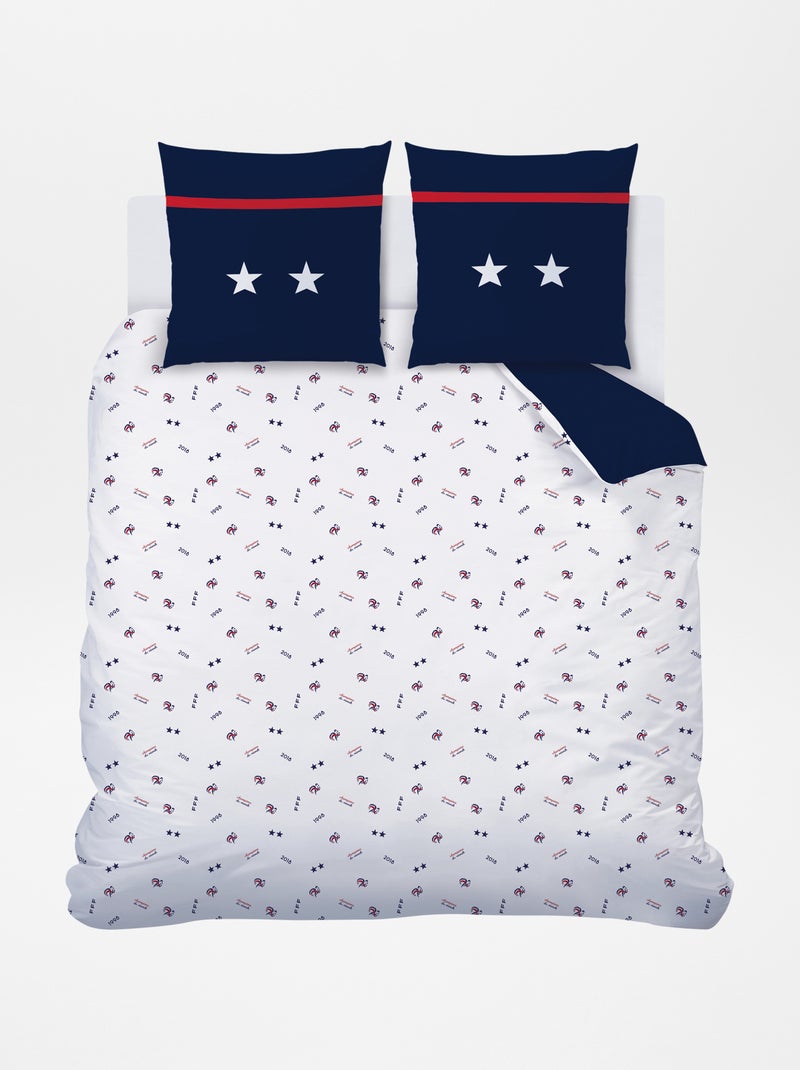 Dekbedset 'FFF' - Voor 2-persoonsbed BLAUW - Kiabi
