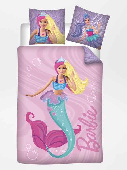 Dekbedset met Barbie-print - 1-persoonsbed - Kiabi