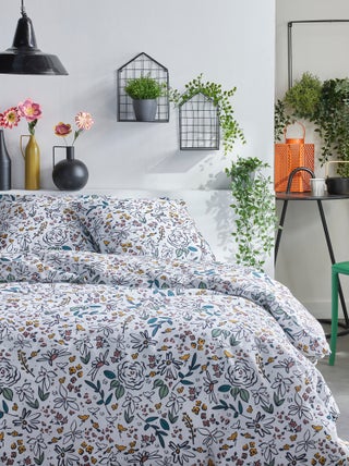 Dekbedset met bloemenprint - Voor 2-persoonsbed