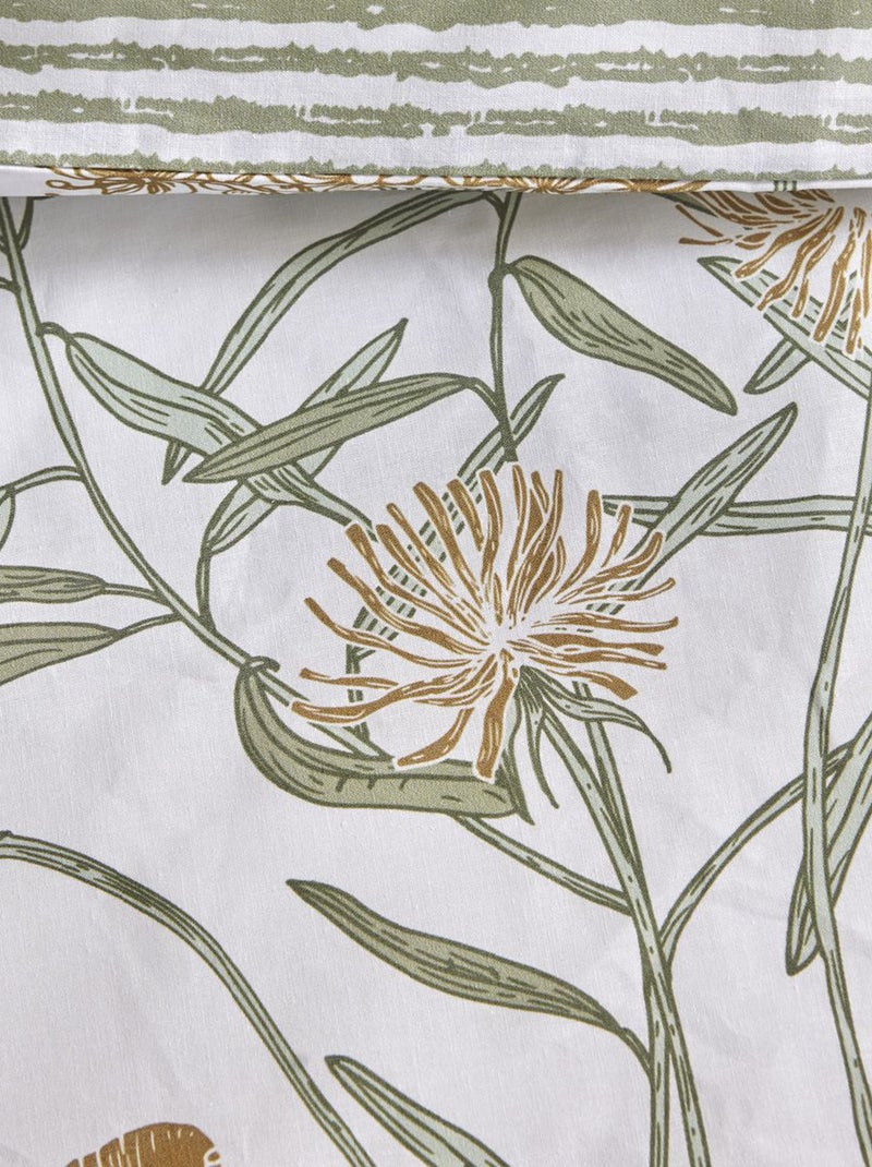 Dekbedset met bloemenprint - Voor 2-persoonsbed WIT - Kiabi