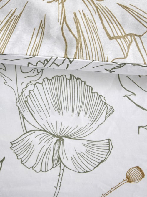 Dekbedset met bloemenprint - Voor 2-persoonsbed - Kiabi