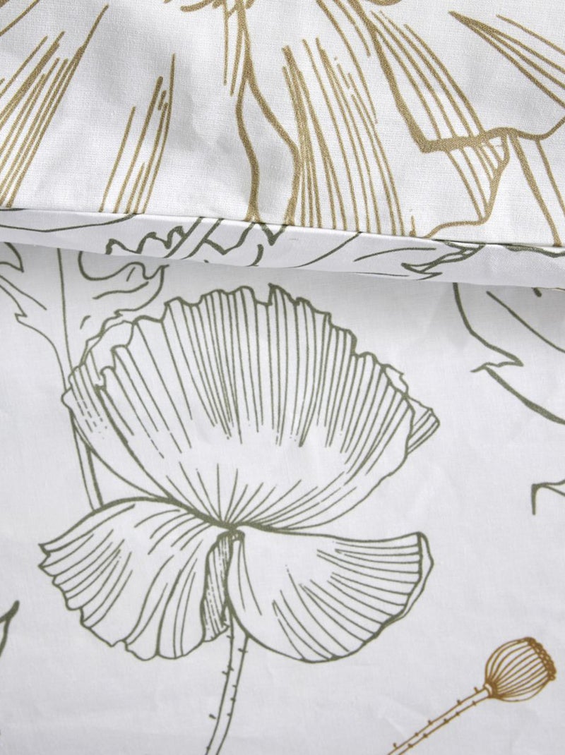 Dekbedset met bloemenprint - Voor 2-persoonsbed WIT - Kiabi