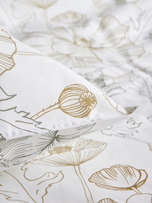 Dekbedset met bloemenprint - Voor 2-persoonsbed - Kiabi