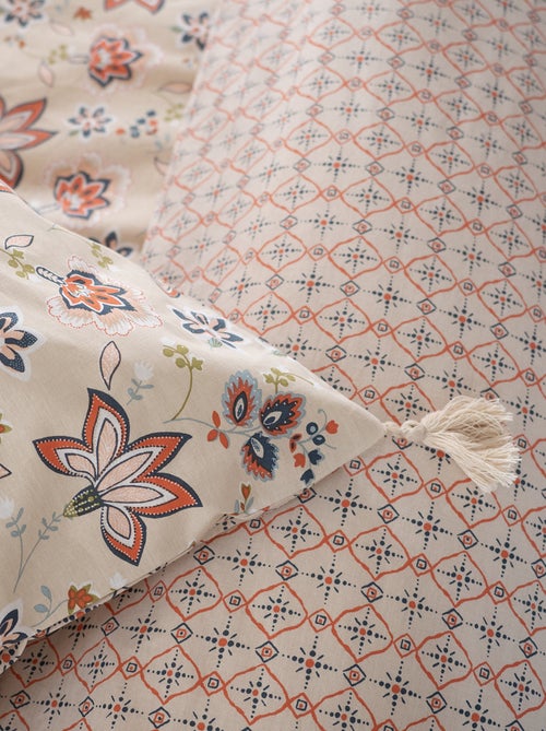 Dekbedset met bloemmotief - Voor 2-persoonsbed - Kiabi