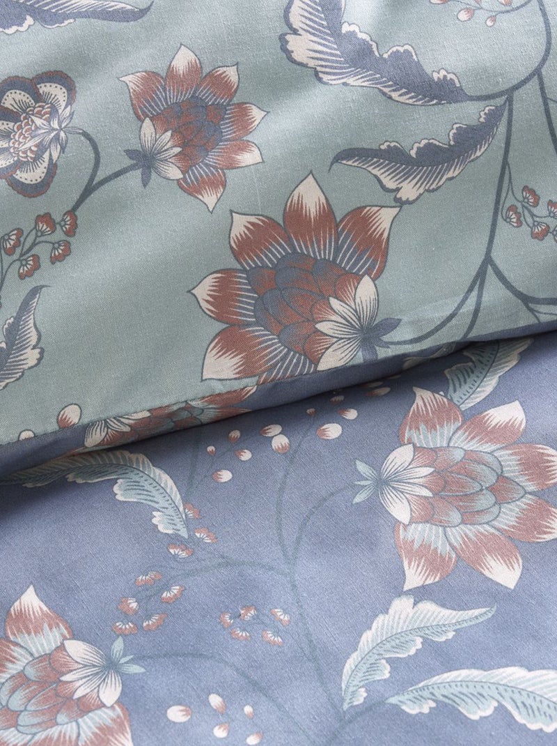 Dekbedset met bloemmotief - Voor 2-persoonsbed GRIJS - Kiabi