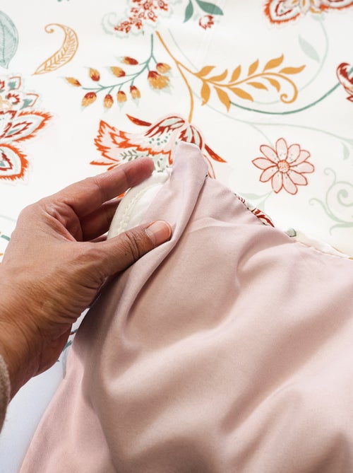 Dekbedset met bloemmotief - Voor 2-persoonsbed - Kiabi