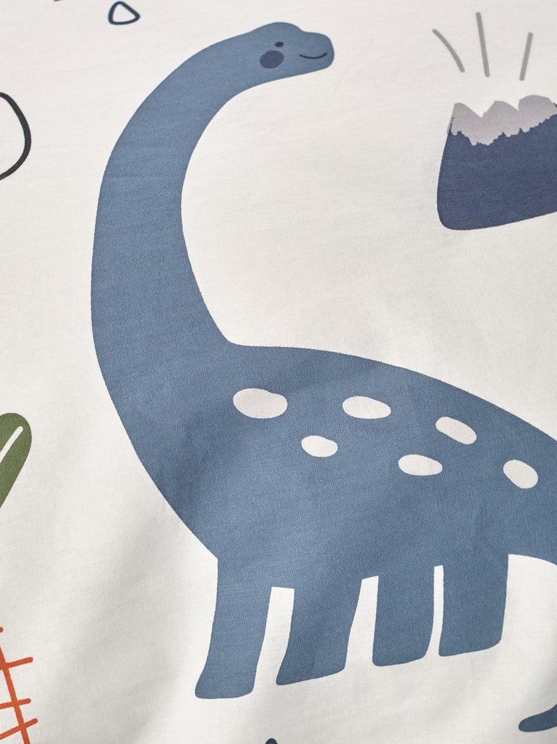 Dekbedset met dinosaurusprint - 1-persoonsbed GROEN - Kiabi