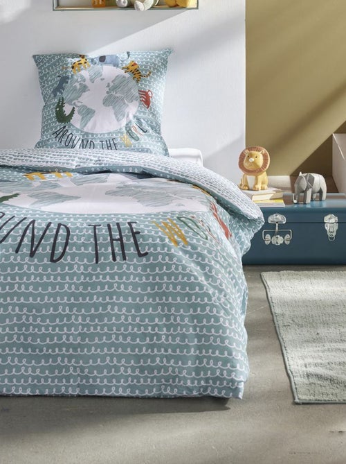 Dekbedset met fantasieprint - 1-persoonsbed - Kiabi