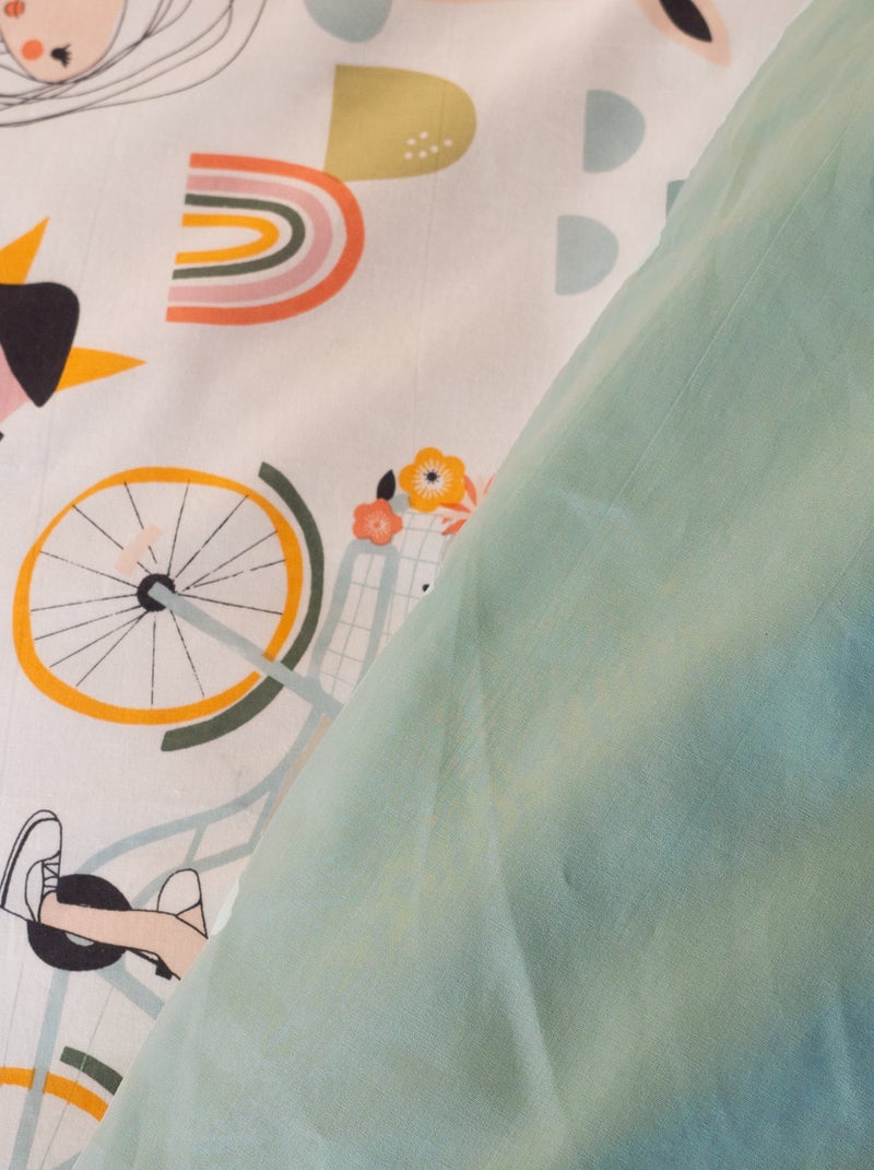 Dekbedset met fantasieprint - 1-persoonsbed Wit - Kiabi